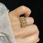 Triple Layer Classic Bubble Diamond Ring - floysun