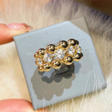 Triple Layer Classic Bubble Diamond Ring - floysun