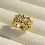 Triple Layer Classic Bubble Diamond Ring - floysun