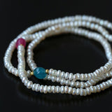 Triple - Layer Natural Pearl & Color Stone Beaded Bracelet - floysun