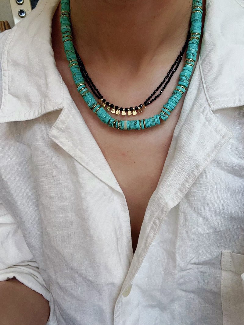 Turquoise Spaceship Beaded Necklace - floysun