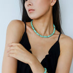 Turquoise Spaceship Beaded Necklace - floysun