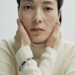 Twilight Mist Bracelet – Blue Calcite, Tiger's Eye, Onyx & Wood - floysun