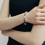 Twilight Mist Bracelet – Blue Calcite, Tiger's Eye, Onyx & Wood - floysun