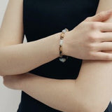 Twilight Mist Bracelet – Blue Calcite, Tiger's Eye, Onyx & Wood - floysun