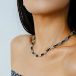 Twilight Mist Necklace – Blue Calcite & Tiger's Eye - floysun