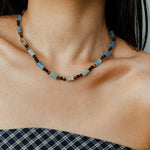 Twilight Mist Necklace – Blue Calcite & Tiger's Eye - floysun