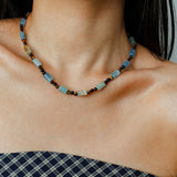 Twilight Mist Necklace – Blue Calcite & Tiger's Eye - floysun