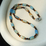 Twilight Mist Necklace – Blue Calcite & Tiger's Eye - floysun