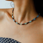 Twilight Mist Necklace – Blue Calcite & Tiger's Eye - floysun