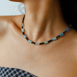Twilight Mist Necklace – Blue Calcite & Tiger's Eye - floysun
