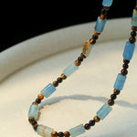 Twilight Mist Necklace – Blue Calcite & Tiger's Eye - floysun