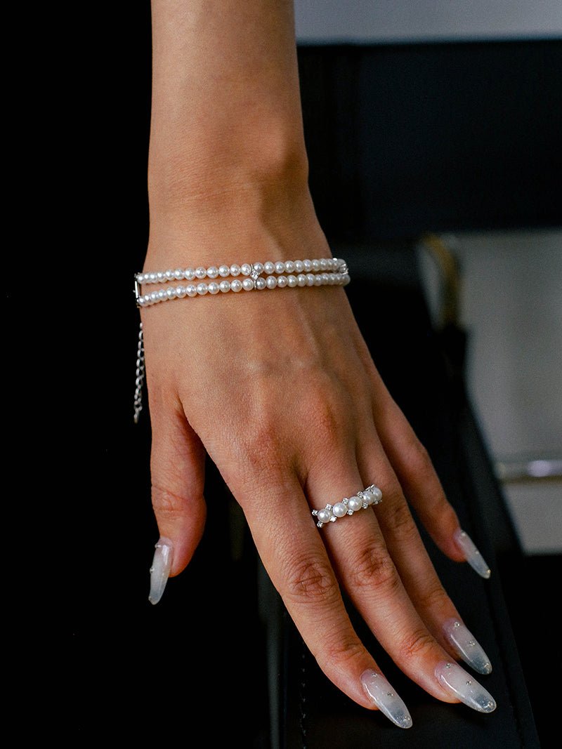 Twilight Whisper Double Pearl Bracelet - floysun