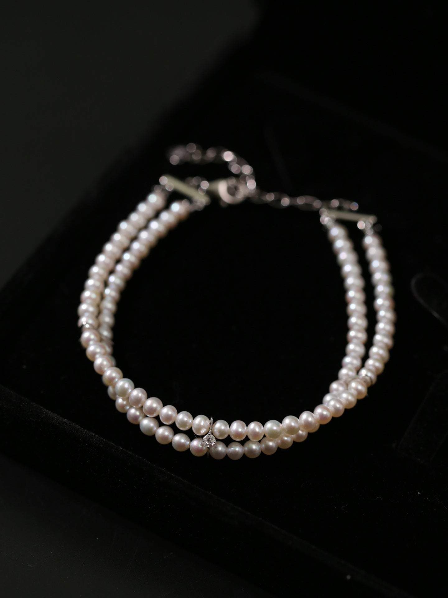 Twilight Whisper Double Pearl Bracelet - floysun