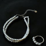 Twilight Whisper Double Pearl Bracelet - floysun