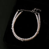 Twilight Whisper Double Pearl Bracelet - floysun
