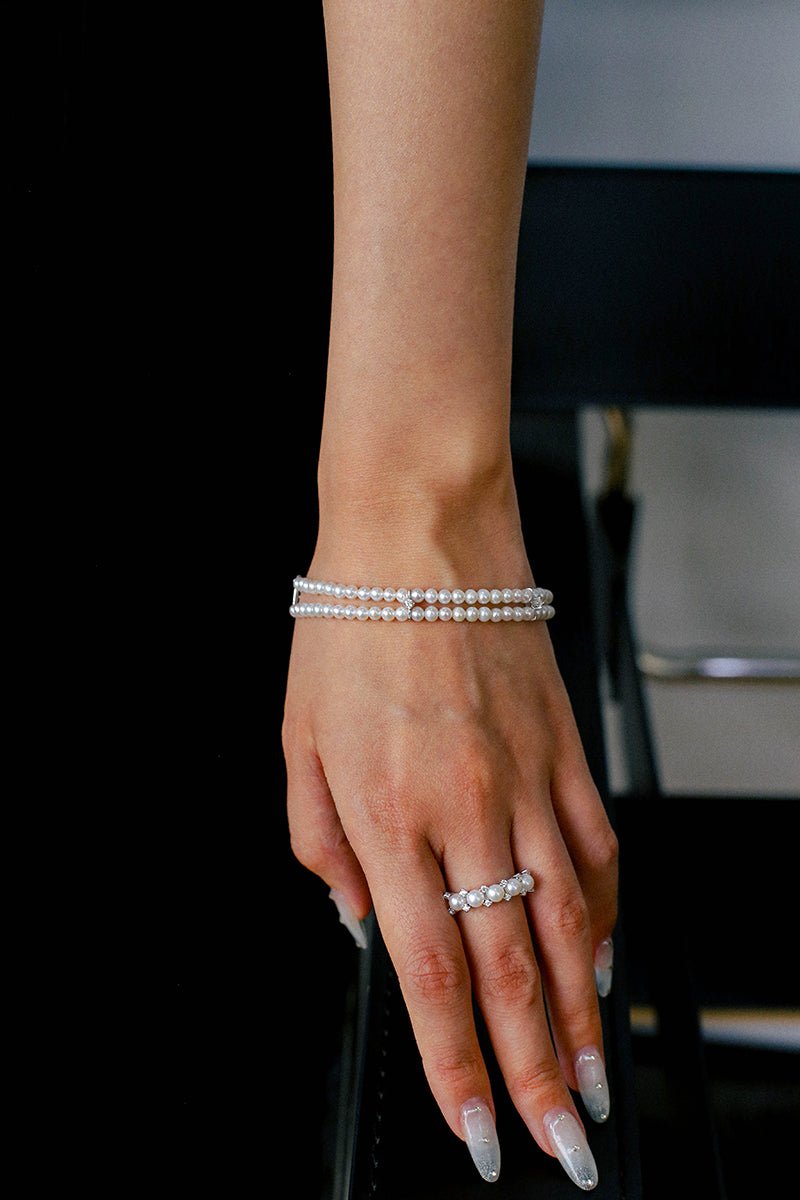Twilight Whisper Double Pearl Bracelet - floysun