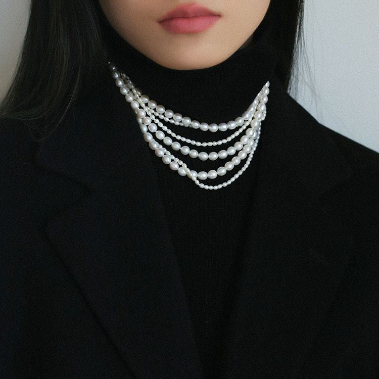 Two - layer Large and Small Pearl Long Necklaces - floysun