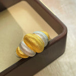 Two - Tone Brushed Cotton Candy Ring - floysun