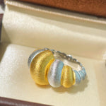 Two - Tone Brushed Cotton Candy Ring - floysun