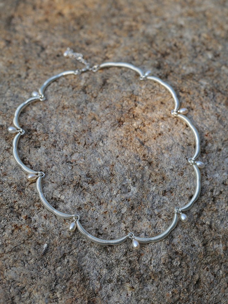 Unique Design Lace Pearl Choker - floysun