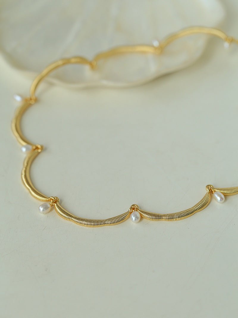 Unique Design Lace Pearl Choker - floysun