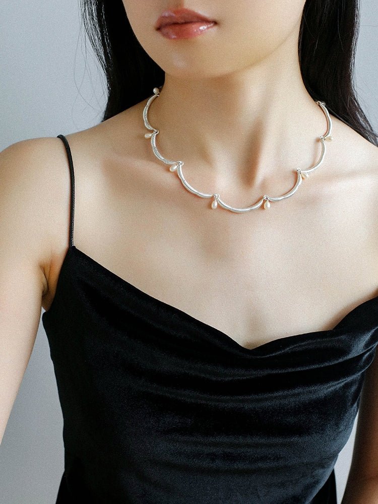 Unique Design Lace Pearl Choker - floysun