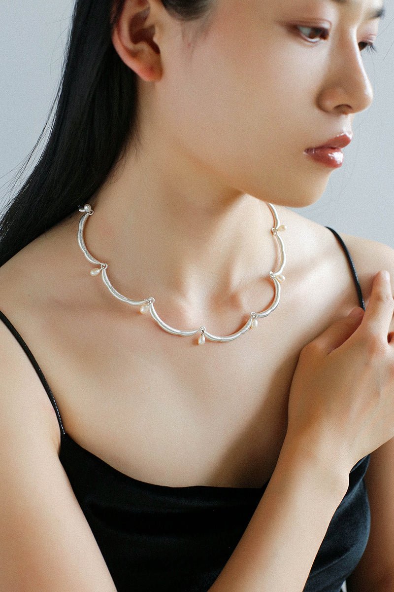 Unique Design Lace Pearl Choker - floysun