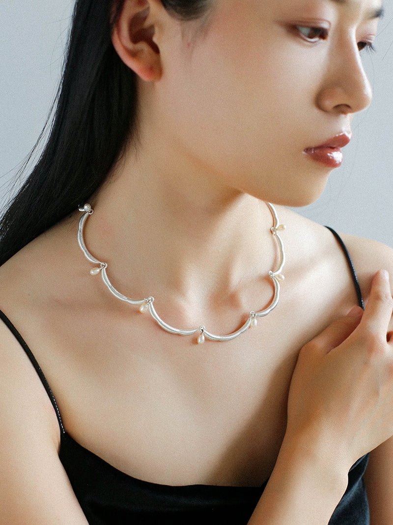 Unique Design Lace Pearl Choker - floysun