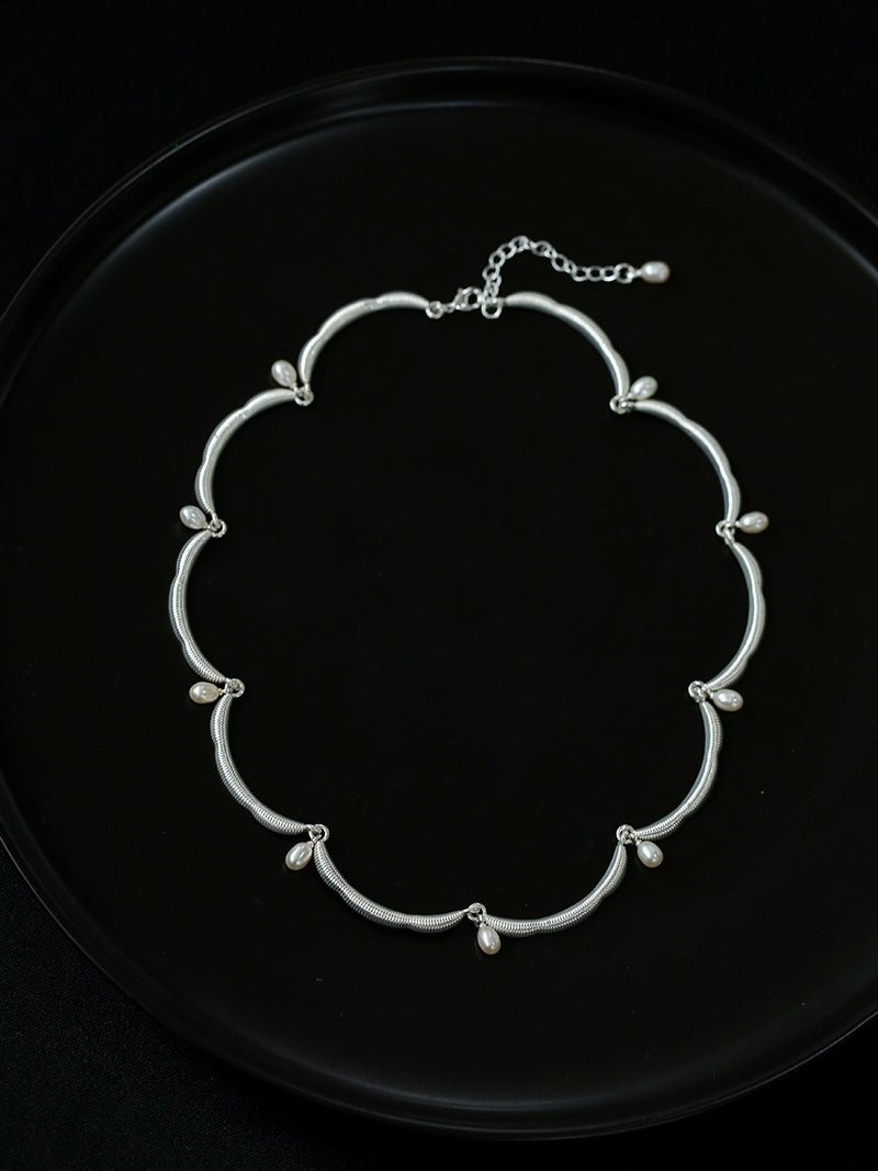 Unique Design Lace Pearl Choker - floysun