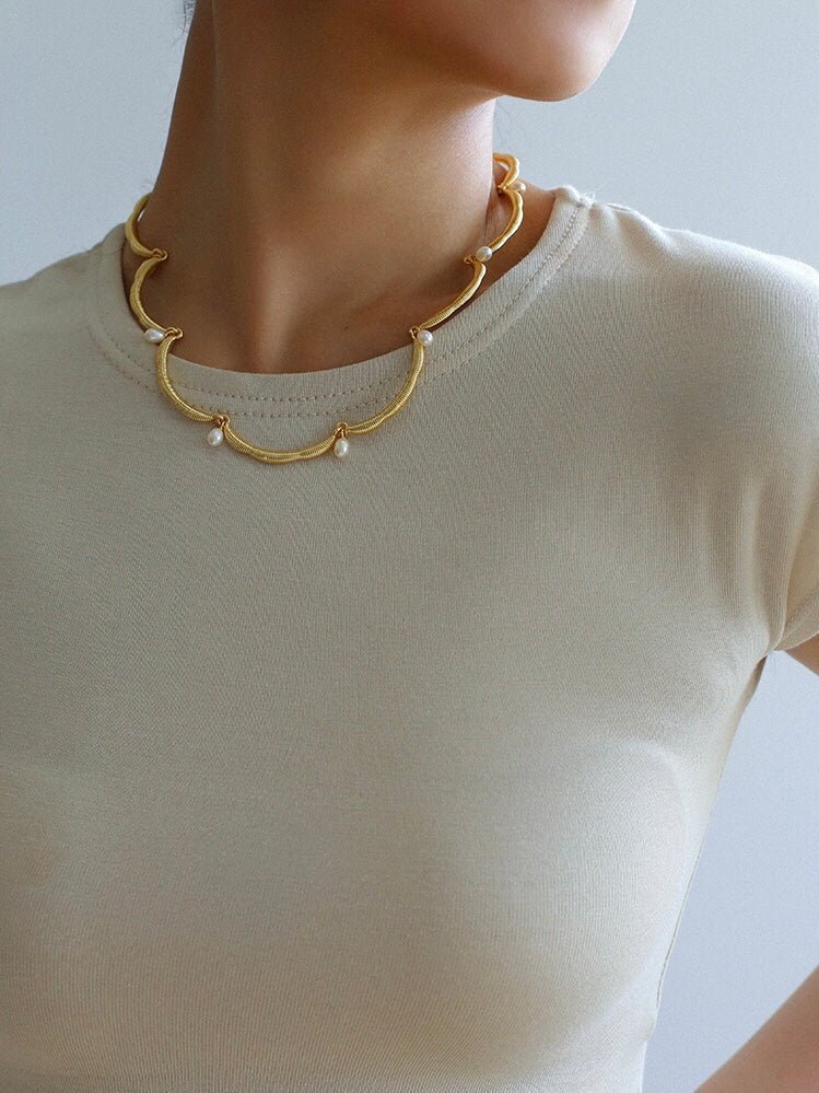 Unique Design Lace Pearl Choker - floysun