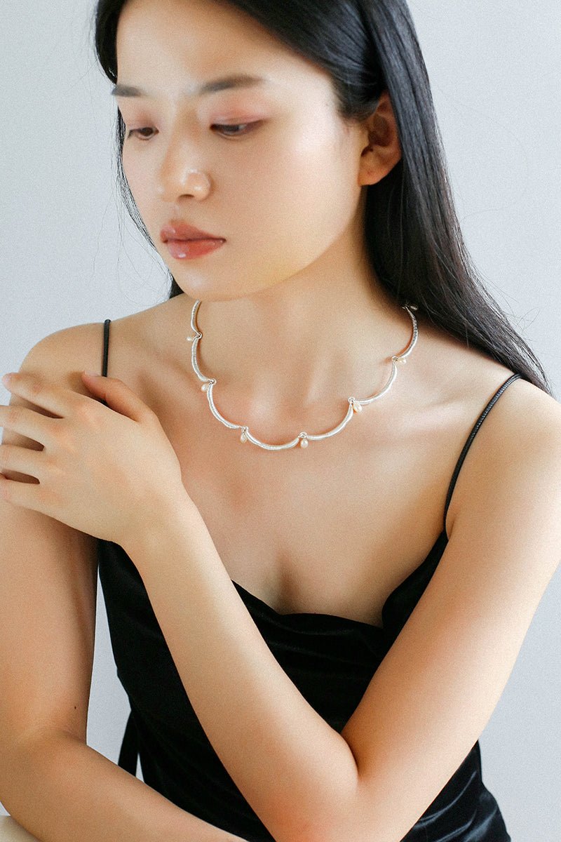 Unique Design Lace Pearl Choker - floysun