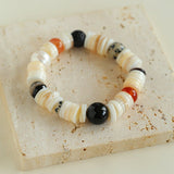 Vacation Vibes Natural Shell and Multi - Stone Beaded Bracelet - floysun