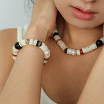 Vacation Vibes Natural Shell and Multi - Stone Beaded Bracelet - floysun