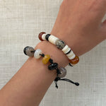 Vacation Vibes Natural Shell and Multi - Stone Beaded Bracelet - floysun