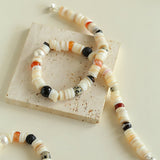 Vacation Vibes Natural Shell and Multi - Stone Beaded Necklace - floysun