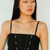 Verdant Blossom Green Strawberry Quartz Necklace - floysun