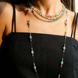 Verdant Blossom Green Strawberry Quartz Necklace - floysun