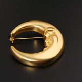Vintage Antique Golden Moon Brooches - floysun