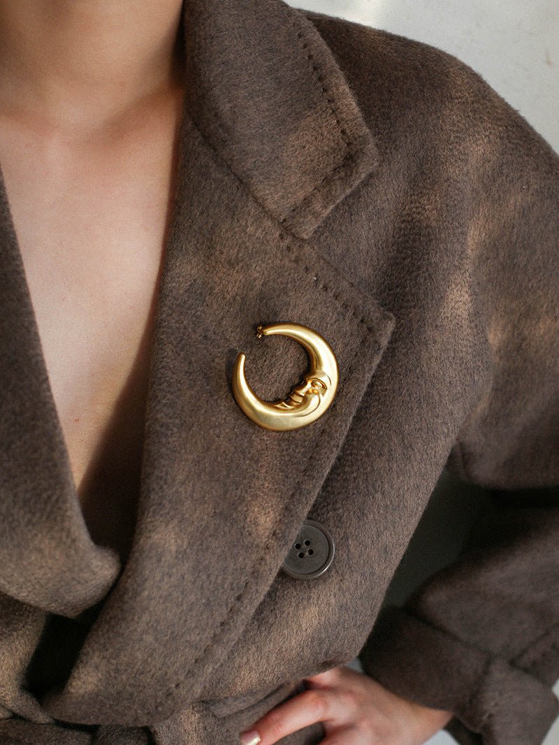 Vintage Antique Golden Moon Brooches - floysun