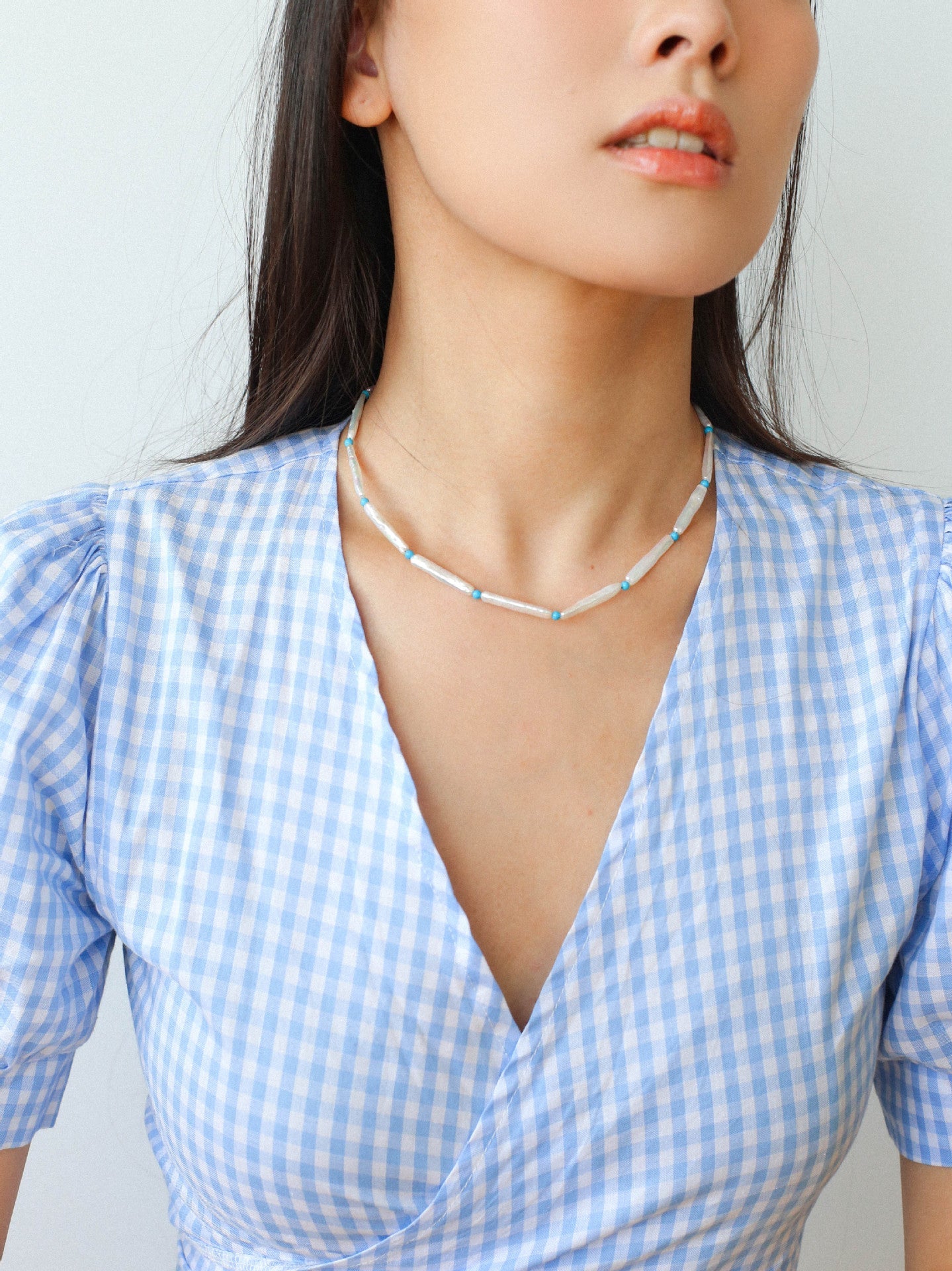 Vintage Artistic Baroque Pearl Silver Bar Necklace - floysun
