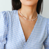 Vintage Artistic Baroque Pearl Silver Bar Necklace - floysun