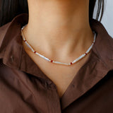 Vintage Artistic Baroque Pearl Silver Bar Necklace - floysun