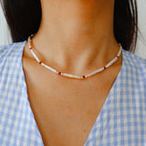 Vintage Artistic Baroque Pearl Silver Bar Necklace - floysun