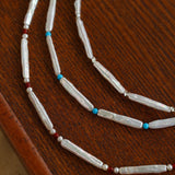 Vintage Artistic Baroque Pearl Silver Bar Necklace - floysun
