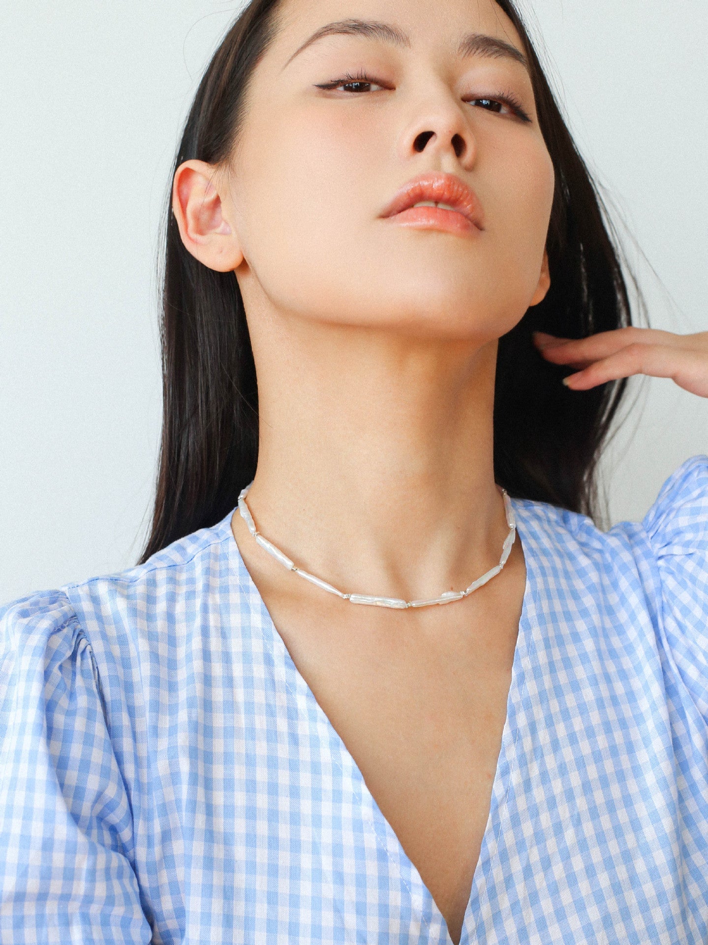 Vintage Artistic Baroque Pearl Silver Bar Necklace - floysun