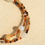 Vintage Brown Beaded Necklace - floysun