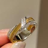 Vintage Brushed Cross Ring - floysun