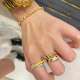 Vintage Brushed Cross Ring - floysun