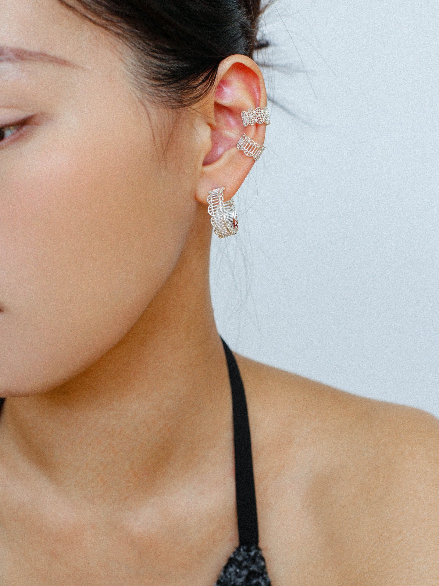 Vintage Chic Lace Huggie Earrings - floysun